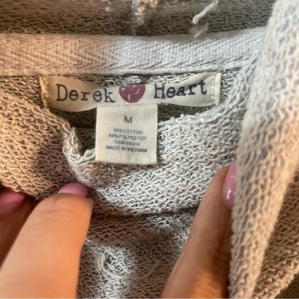 3/15 💚 Derek Heart Gray Cowl Neck Pullover Sweatshirt Casual Comfy Color-block - Picture 4 of 4